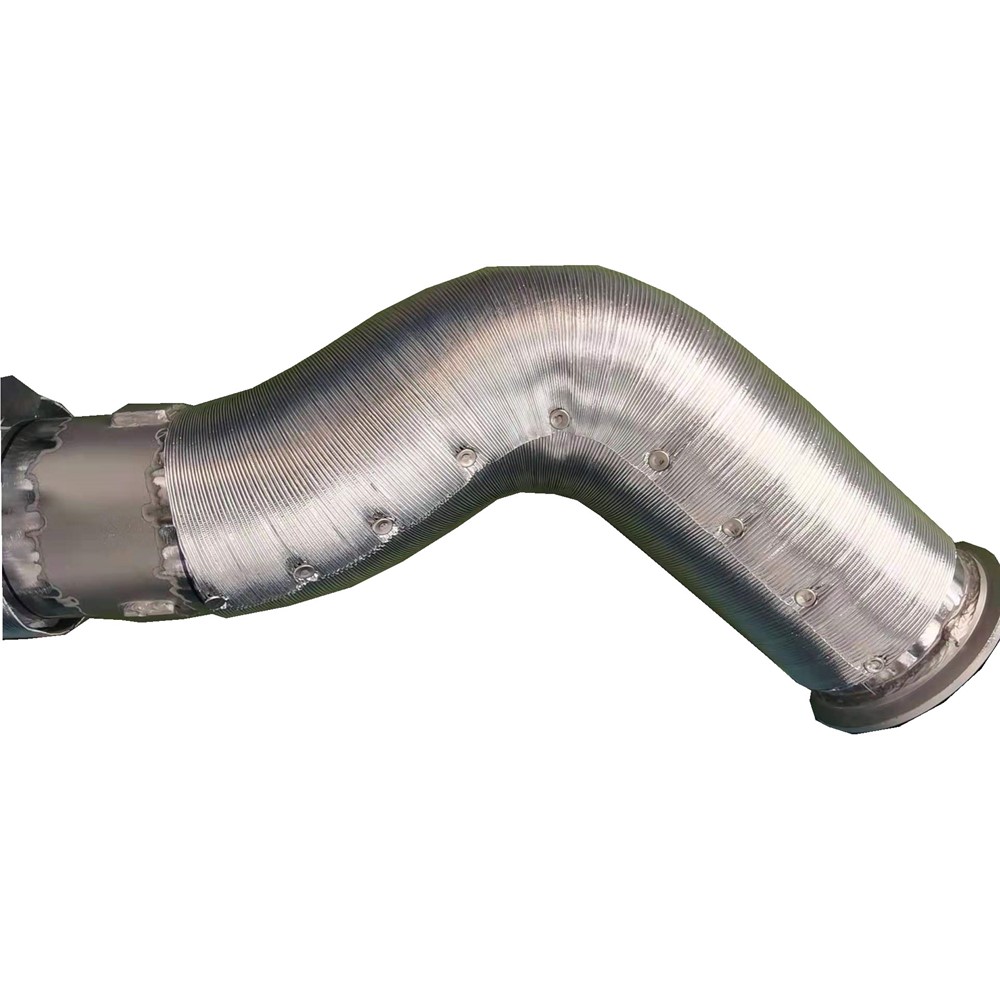 manchon de protection thermique de tuyau d'échappement de papier d'aluminium avec manchon d'échappement de basalte